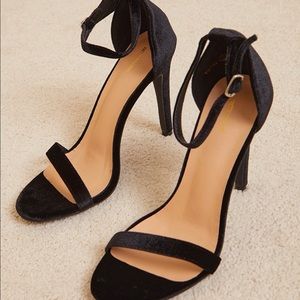 Black Velvet High Heels